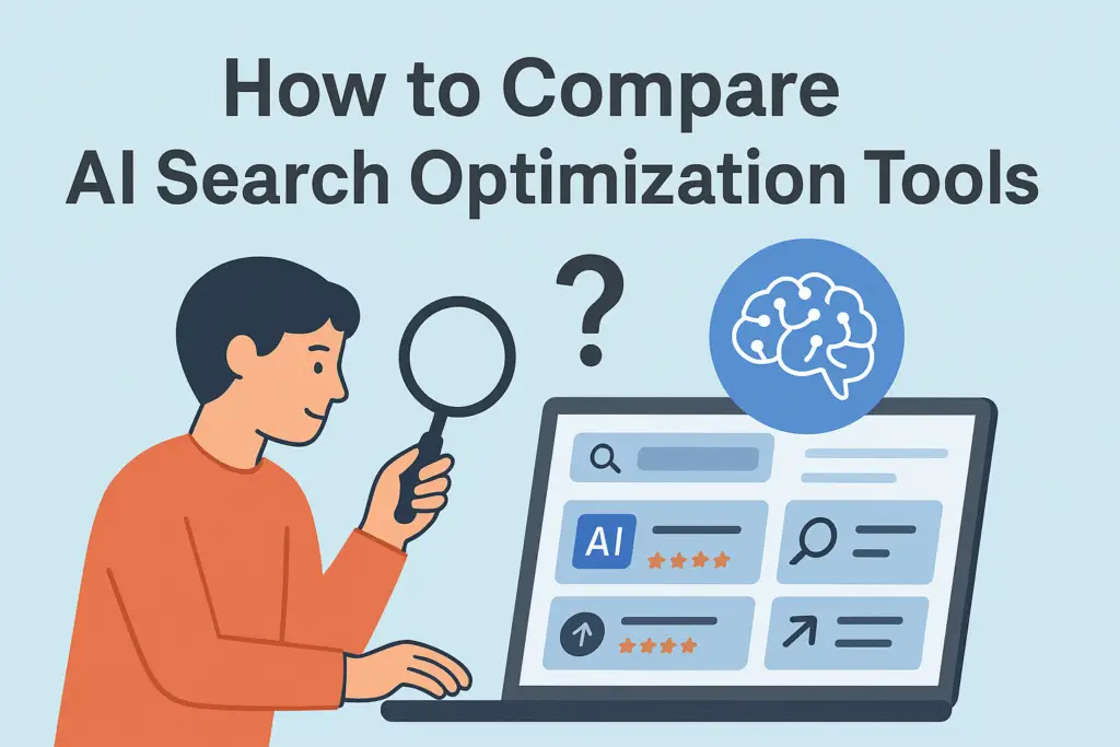 how to compare AI search optimization tools
